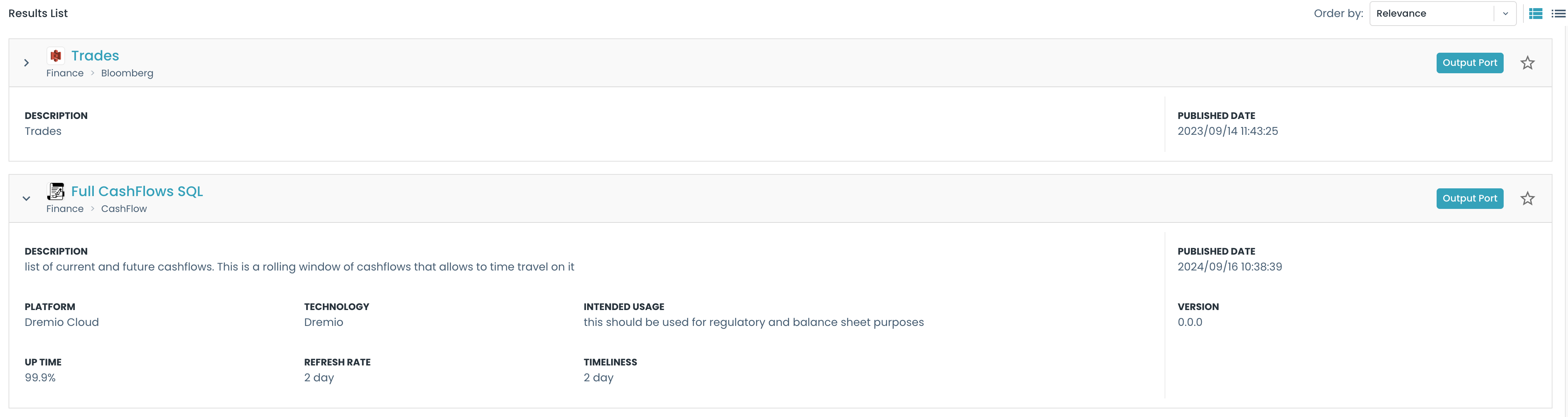 Outputport Details