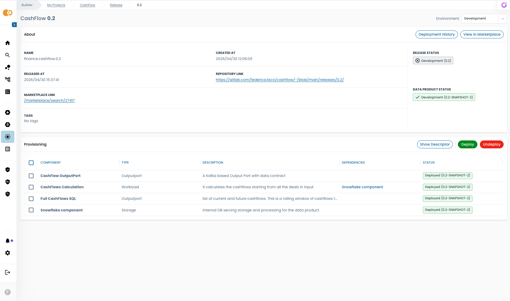 Release detail statuses