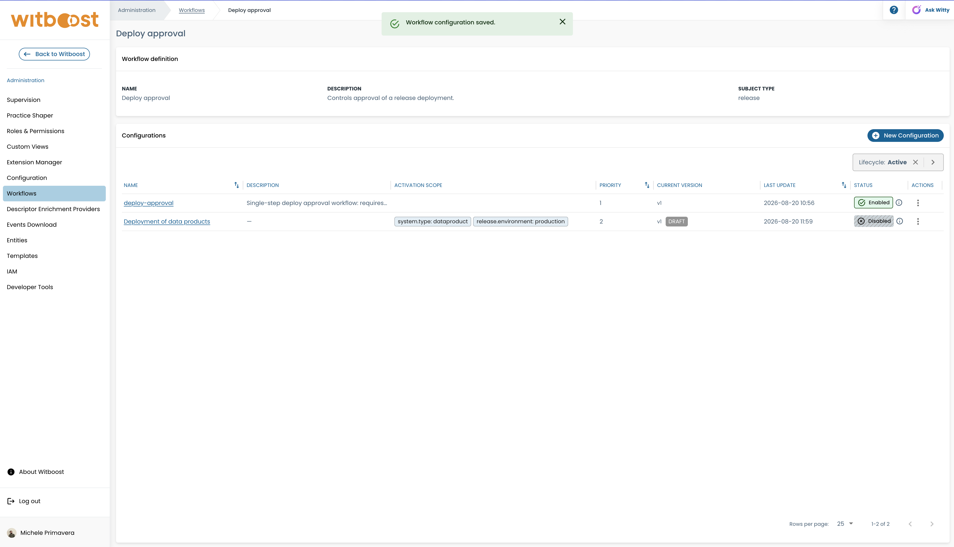 Draft workflow